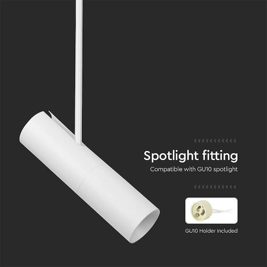 V-TAC Single Spot with Socket GU10 in White Color