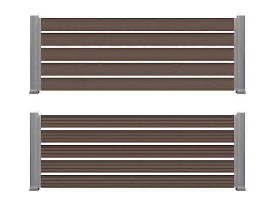 Newplan Garduri Deck Pentru Grădină Din WPC 360x14x2cm Maro