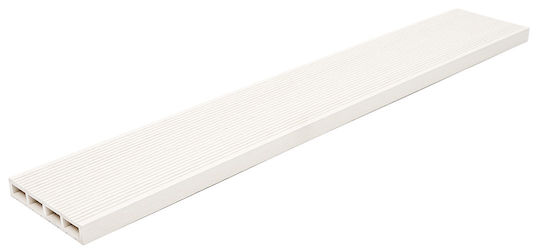 Newplan Umzäunung Deck Gartenzaunbedarf Weiß aus WPC 360x12x2cm Weiß