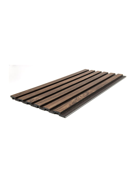 3D Стенен Панел Пяна с Лепило Walnut/Тъмнокафяв Кафяв 290x12.2см