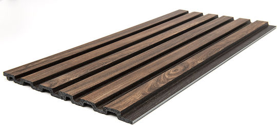 3D Πάνελ Τοίχου Αφρώδες με Κόλλα Walnut/Dark Brown Καφέ 290x12.2εκ.