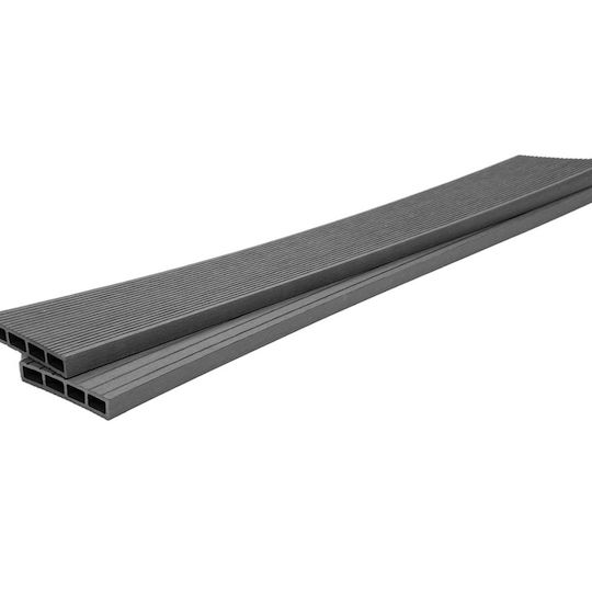 Newplan Deck Περίφραξης Κήπου Γκρι από WPC 360x12x2εκ. Γκρι