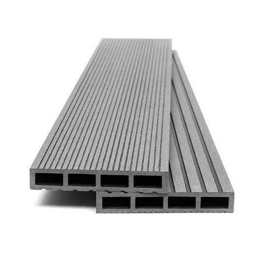 Newplan Deck Περίφραξης Κήπου Γκρι από WPC 360x12x2εκ. Γκρι