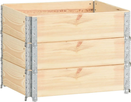 vidaXL Pallet Collar 60cmx80cmx19cm 3pcs