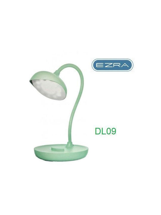 Ezra DL09 Rechargeable LED Office Lighting with Flexible Arm in Green Color