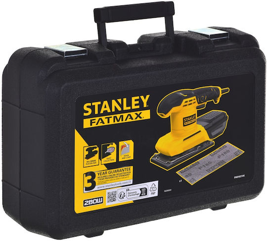 Stanley Electric Pulse Sander 280W with Speed Control and with Suction System FMEW214K