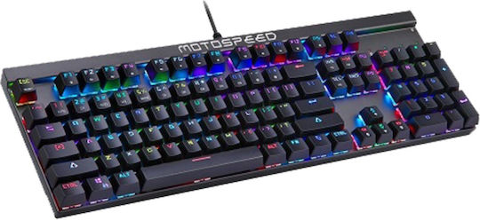 Motospeed CK103 Side Laser Gaming Μηχανικό Πληκτρολόγιο με Outemu Blue διακόπτες και RGB φωτισμό (Αγγλικό US)