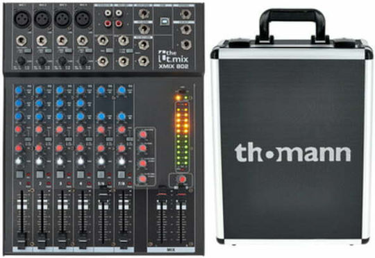 The t.mix Xmix 802 USB Αναλογική Κονσόλα 8 Καναλιών με Phantom Power & 4 Εισόδους XLR