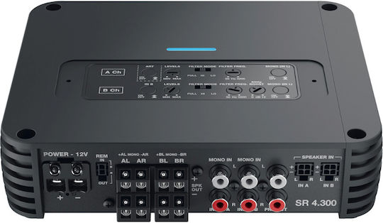Audison Ενισχυτής Αυτοκινήτου SR 4.300 4 Καναλιών (Κλάση A)