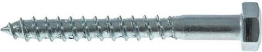 Coach Screw Hexagon Galvanized DIN 571 with Diameter M8 and Length 70mm