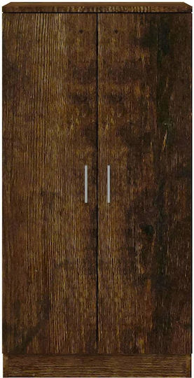 Дървен шкаф за обувки, жълт, Д55xШ35xВ108 cm,