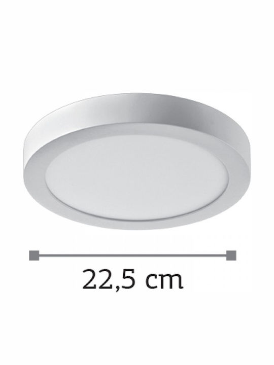 Inlight Round Outdoor LED Panel 20W with Natural White Light 4000K 22.5cm