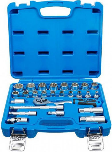 BGS Technic Ratschen- und Steckschlüssel-Set 3/8" 26 Stück
