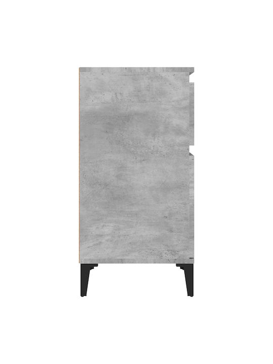 Noptiere Metalice Beton gri 2buc 40x35x70cm