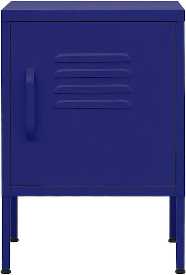 Noptiere Metalice Albastru 2buc 35x35x51cm