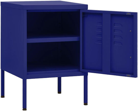 Noptiere Metalice Albastru 2buc 35x35x51cm