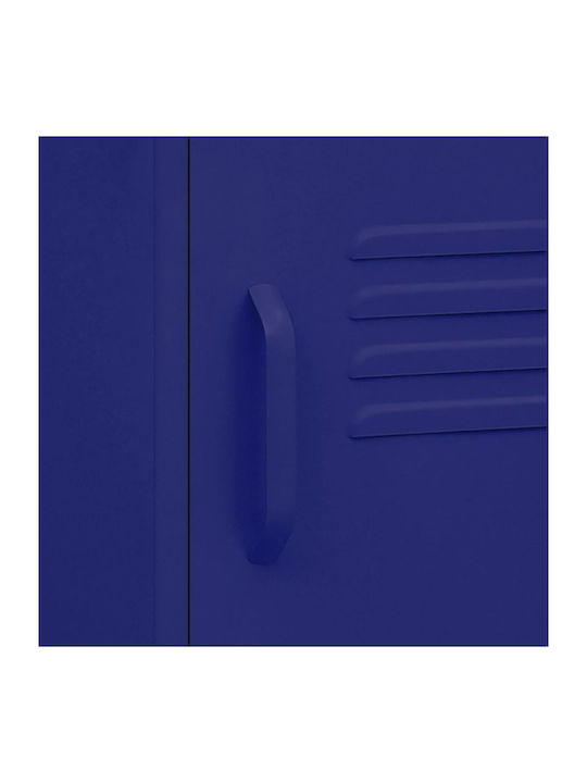 Noptiere Metalice Albastru 2buc 35x35x51cm
