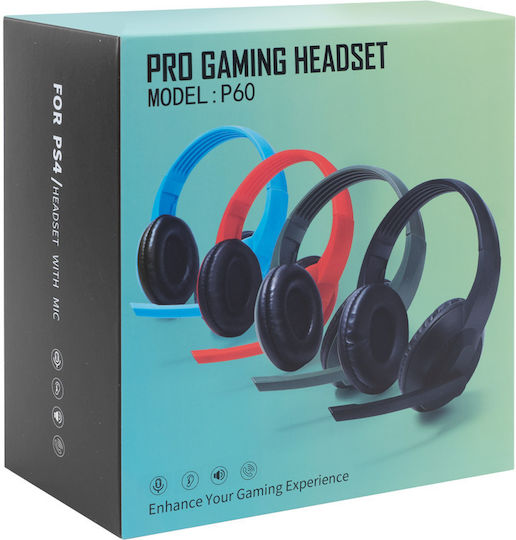 Oakorn Oakorn P60 On Ear Multimedia Headphone with Microphone 3.5mm Jack Red