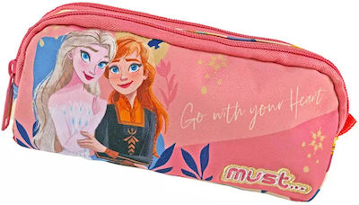 Must Pencil Case with 2 Compartments Pink