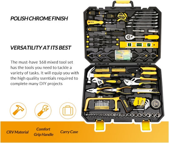 Deko Tool Case with 168 Tools