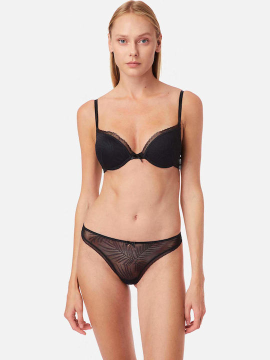 Queen Push Up Bra Black