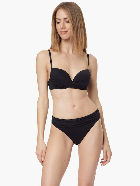 Minerva Underwire Bikini Bra Black