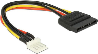 DeLock 4-Pin Floppy - 15-Pin Sata Cable 0.15m Multicolour (83918)