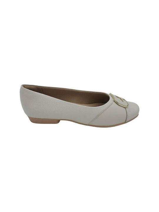 Piccadilly Anatomic Synthetic Leather Beige Low Heels