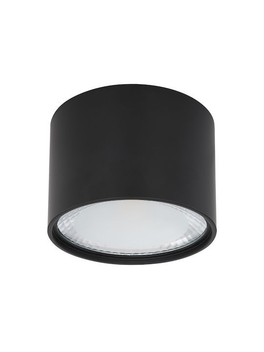 Globo Lighting Modern Metal Ceiling Light with Integrated LED Black