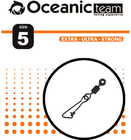 Oceanic Team Rolling Hooked Metal Head Snap Παραμάνα Ψαρέματος Σετ 12τμχ