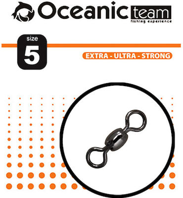 Oceanic Team Crane Swivel Sârmă Split Ring Pescuit Set 12buc