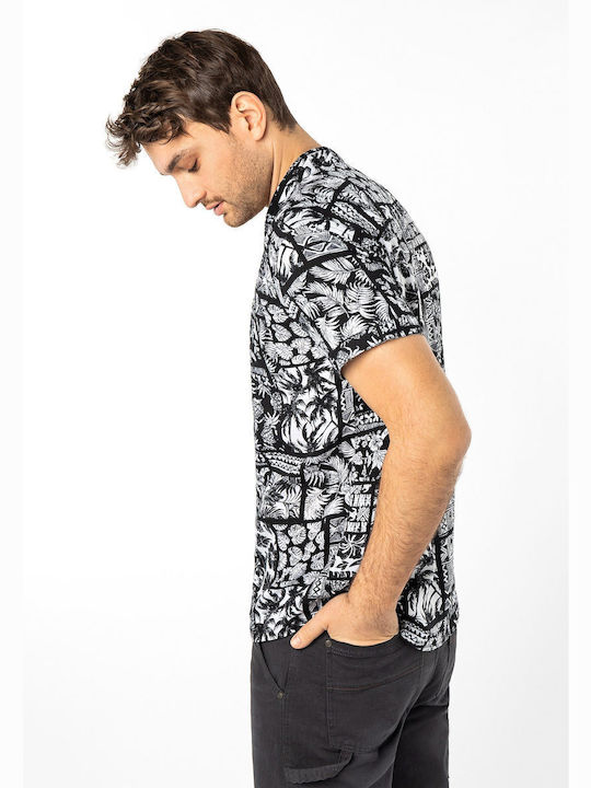 Urban Surface Full Print Shirt Schwarz