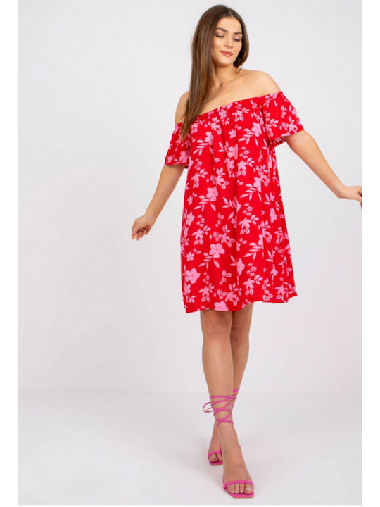 Floral Dress Red - eco vero - FRESH MADE