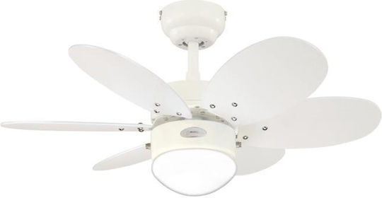 Westinghouse Turbo II Ανεμιστήρας Οροφής 76cm με Φως Πολύχρωμος / Λευκός