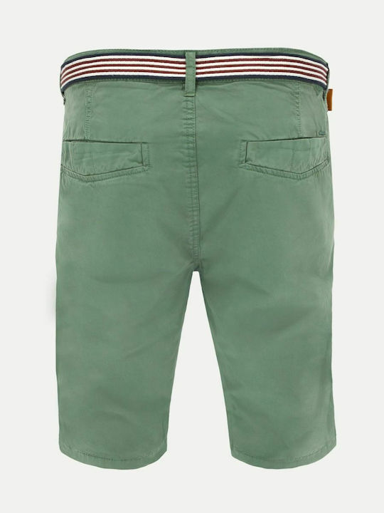 Volcano P-MARLEY Herren Chino-Shorts mit Gürtel - Grün