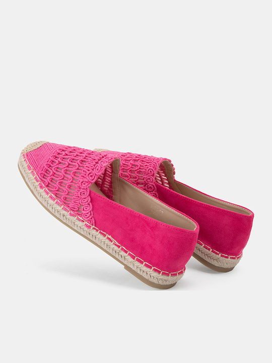 Wildleder Damen Espadrilles in Fuchsie Farbe