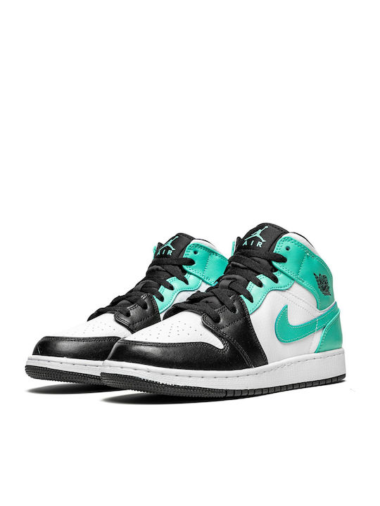 Kids Sports Shoes Basketball with Laces Tropical Twist / Teal White