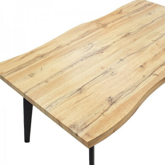 Velto Τραπέζι Τραπεζαρίας Ξύλινο Μαύρο 160x90x76εκ.