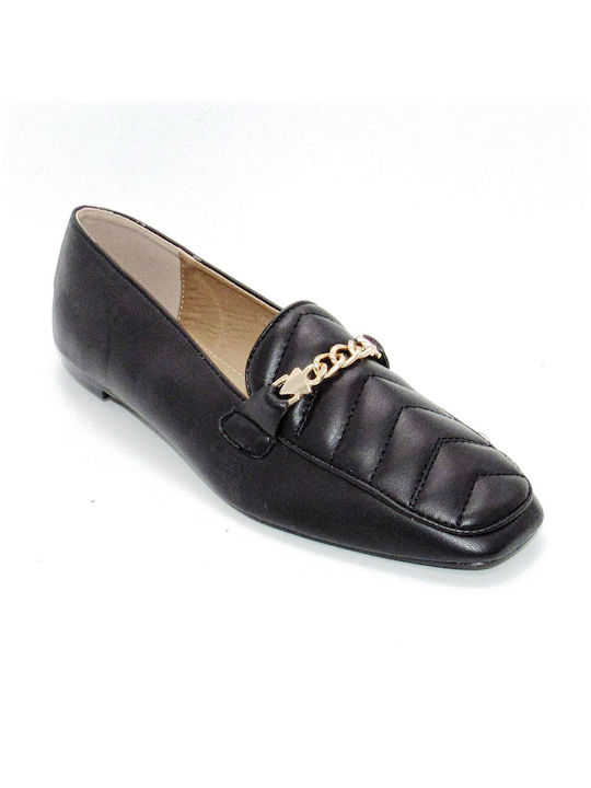 Women's Loafers Moccasins KTL 168-24 Black