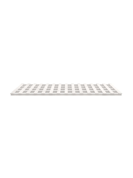 Double Bed Base Wooden White With Slats For Mattress 160x200cm