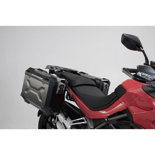 SW-Motech TRAX ADV Set de Genti Laterale pentru Motociclete Aluminiu 37lt in Argintiu culoare