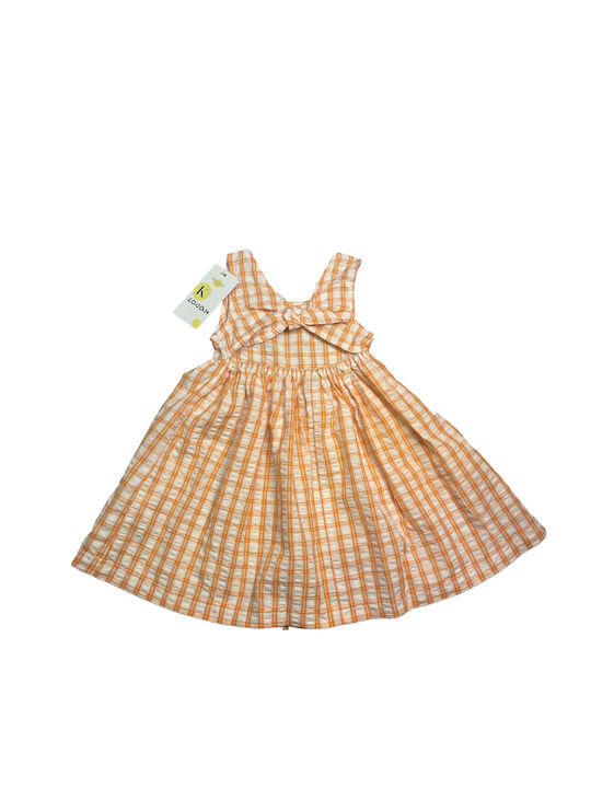 Losan Kids Dress Checked Sleeveless Orange