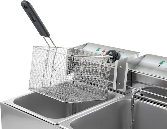 Dynamic Electric Fryer Double 6kW Capacity 2x7lt 57x44x31.5cm Marchef