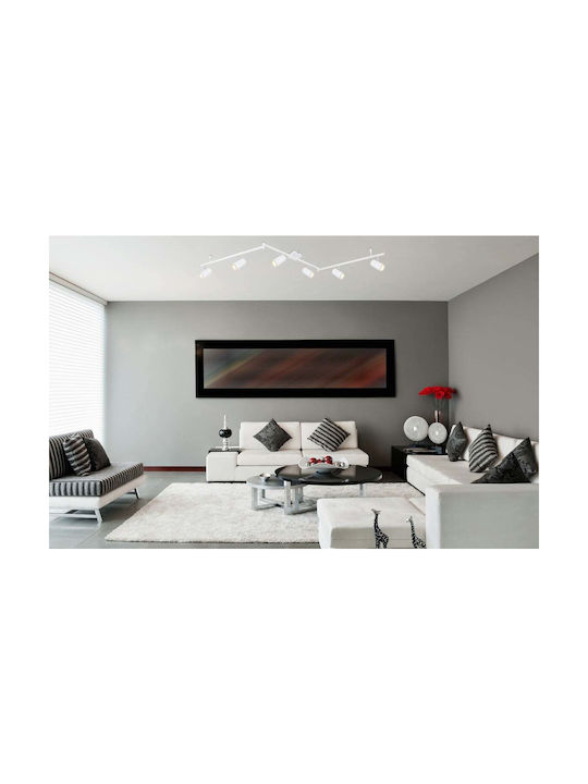 Globo Lighting Single Spot with Socket GU10 in White Color