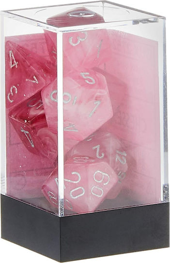 Chessex Der Ruf des Cthulhu Ghostly Glow Würfel Rosa Silber 27524