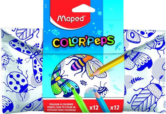 Maped Color Peps Σετ Ζωγραφικής σε Βαλιτσάκι 12τμχ