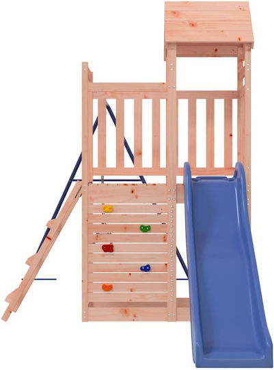 vidaXL Holzturm mit Kletterfläche Braun