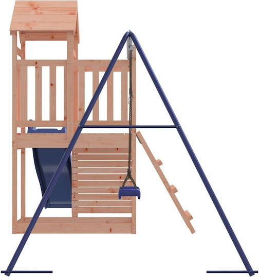 vidaXL Holzturm mit Kletterfläche Braun