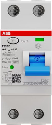 Abb Ρεле за фаза Изтичане на земя 25Спецификация Двуполюсно
