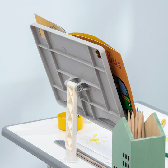 HomCom Kids Desk Grey 40x36x60-72cm